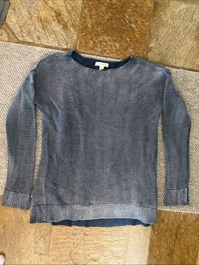 Treasure & Bond Navy and White Striped Crewneck Sweater